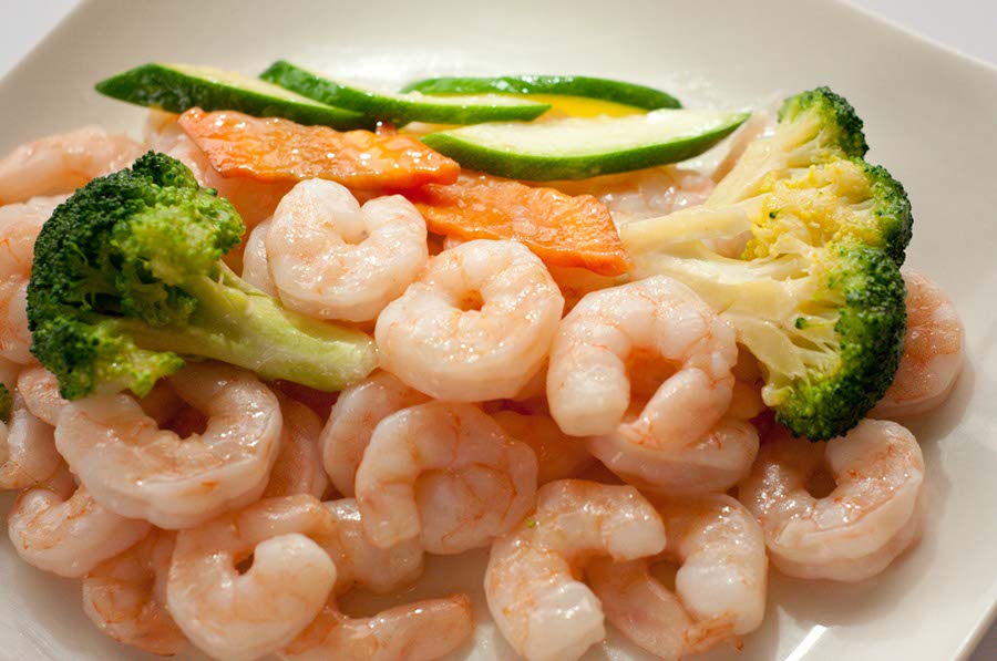 Shrimp with mixed vegetables